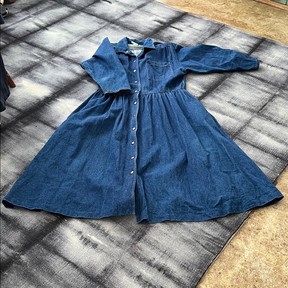 Vintage Denim Blue Women’s Dress, 13/14